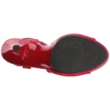 Červený Lakované 8 cm BELLE-309 Dámské Sandály Podpatky