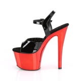 Červený chrom platformě 18 cm SKY-309 pleaser vysoké podpatky