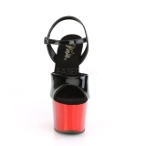 Červený chrom platformě 18 cm SKY-309 pleaser vysoké podpatky