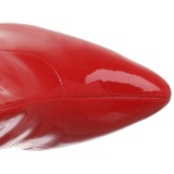 Červený lakované kozačky na vysokém jehlovém podpatku 13 cm SEDUCE-2000