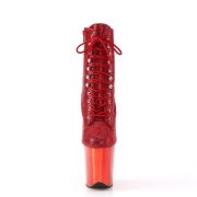 Červený strass kamen 20 cm FLAMINGO-1020CHRS pleaser kozačky na podpatku